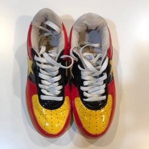 Yellow, Red Bapesta size 7